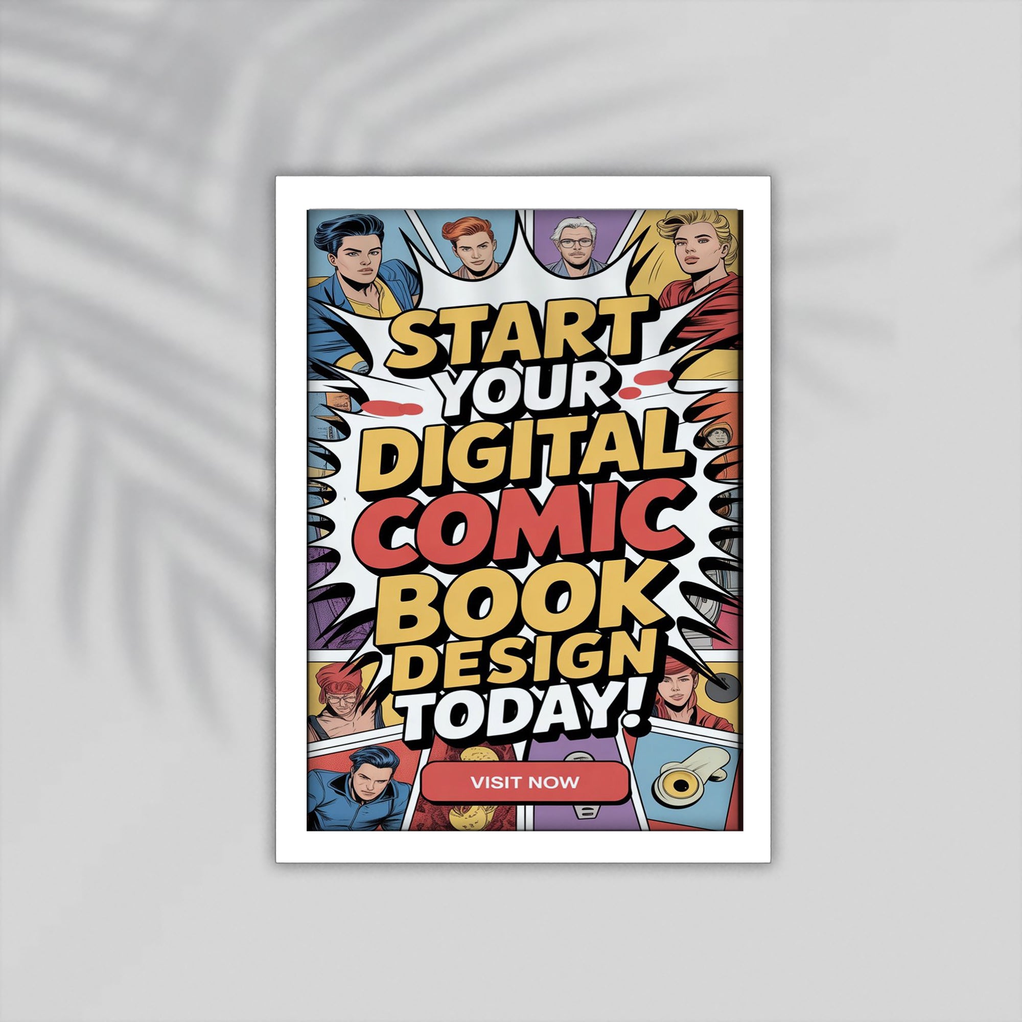 Start Comic Framed Poster