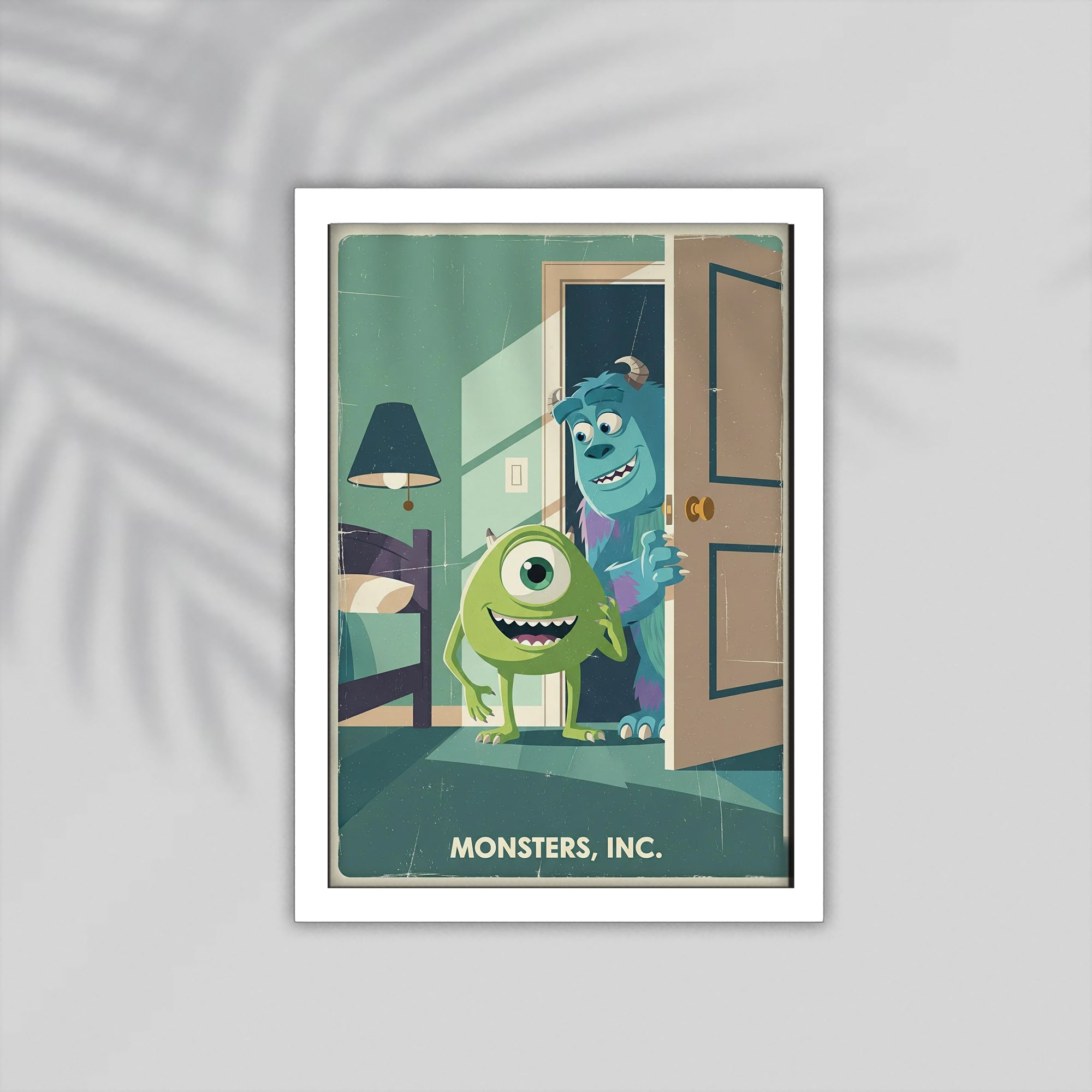 Monster Inc Cartoon Framed Poster