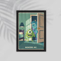 Monster Inc Cartoon Framed Poster