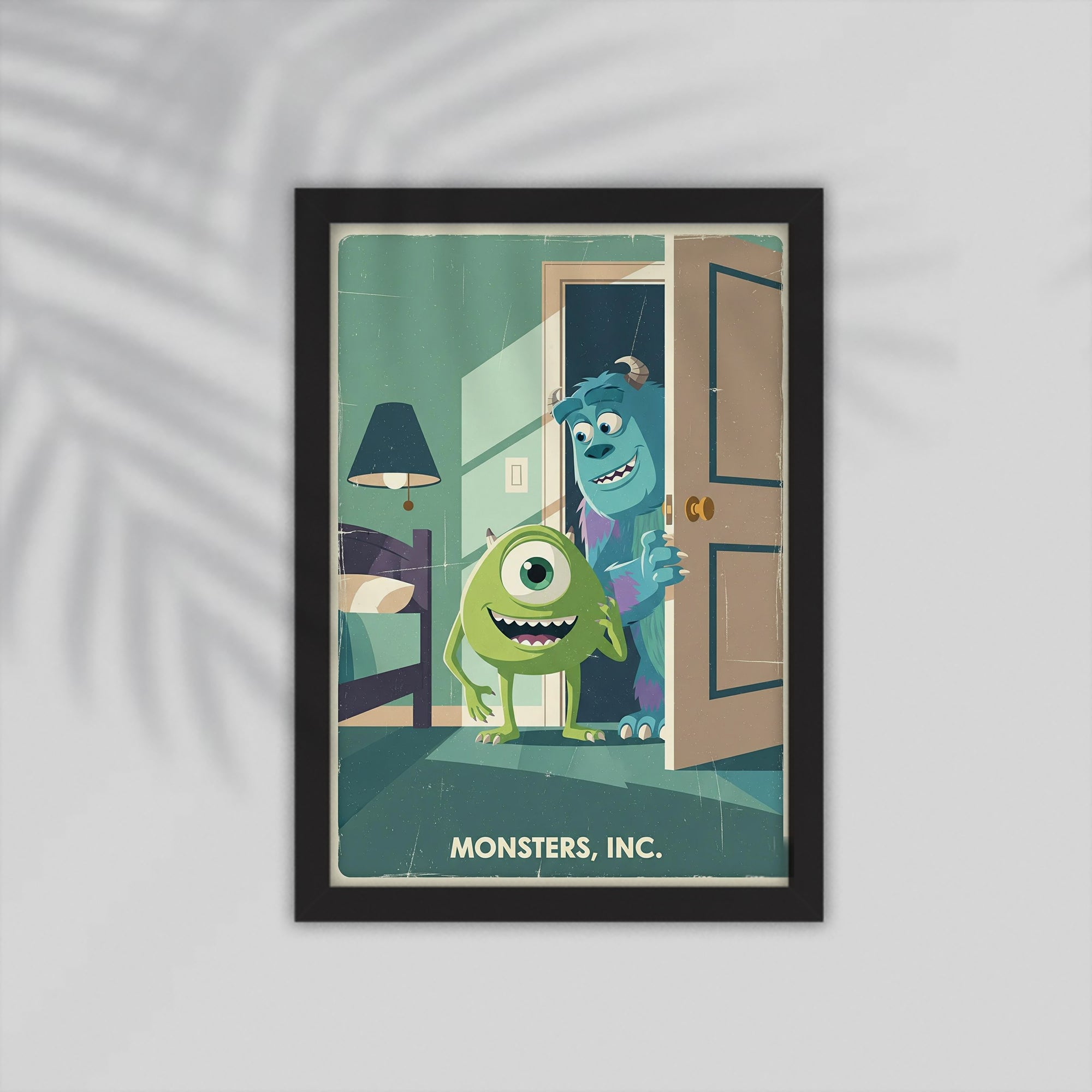 Monster Inc Cartoon Framed Poster
