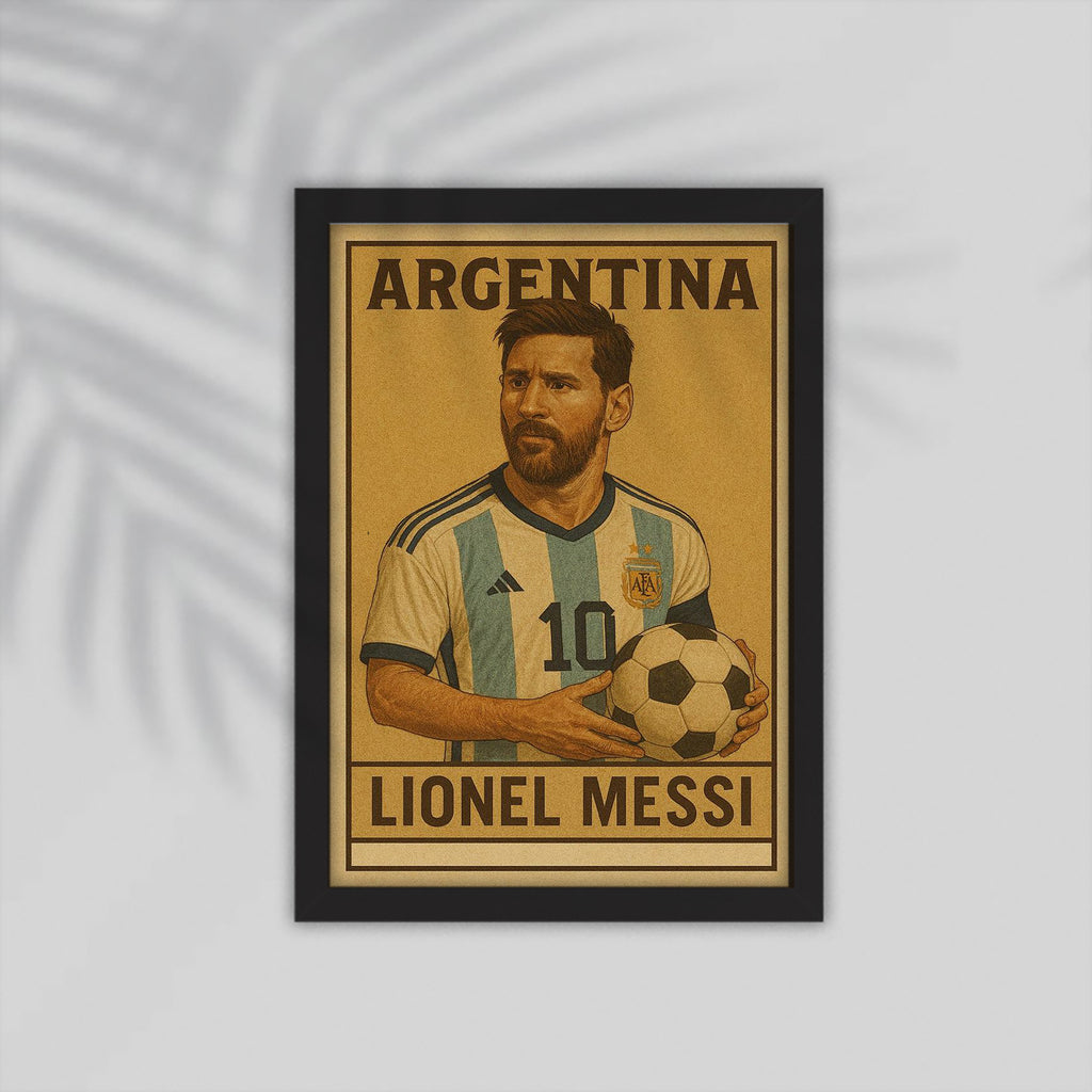 Messi Football Framed Poster