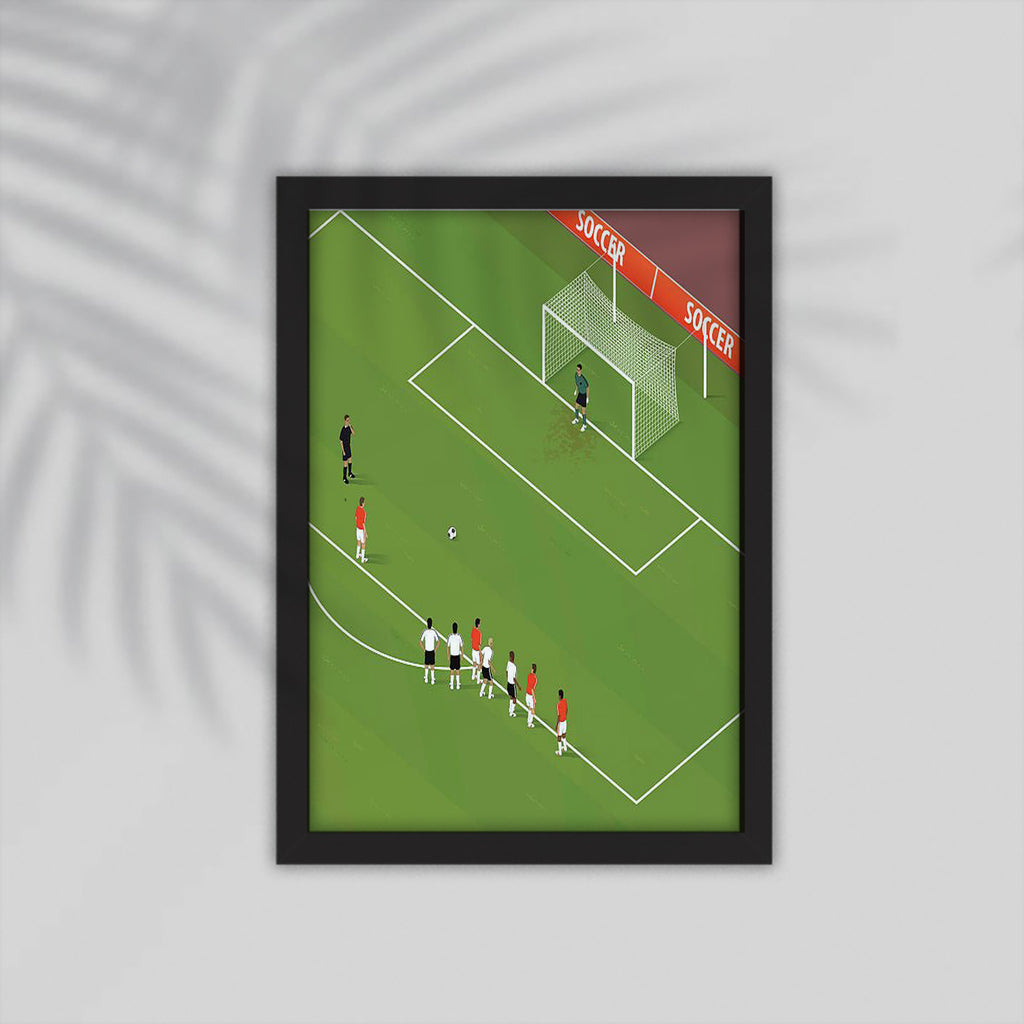Penalty Football Framed Poster