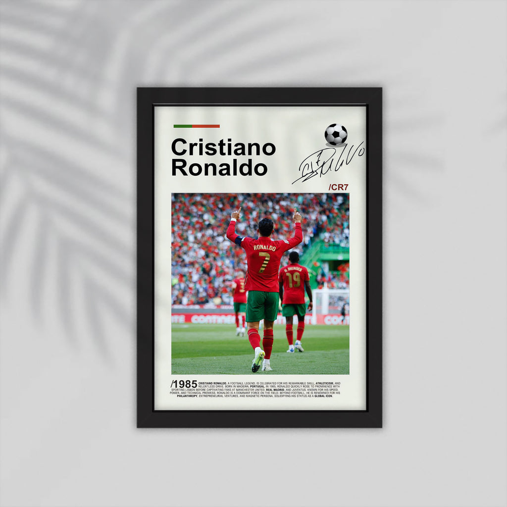 Cr7 Football Framed Poster
