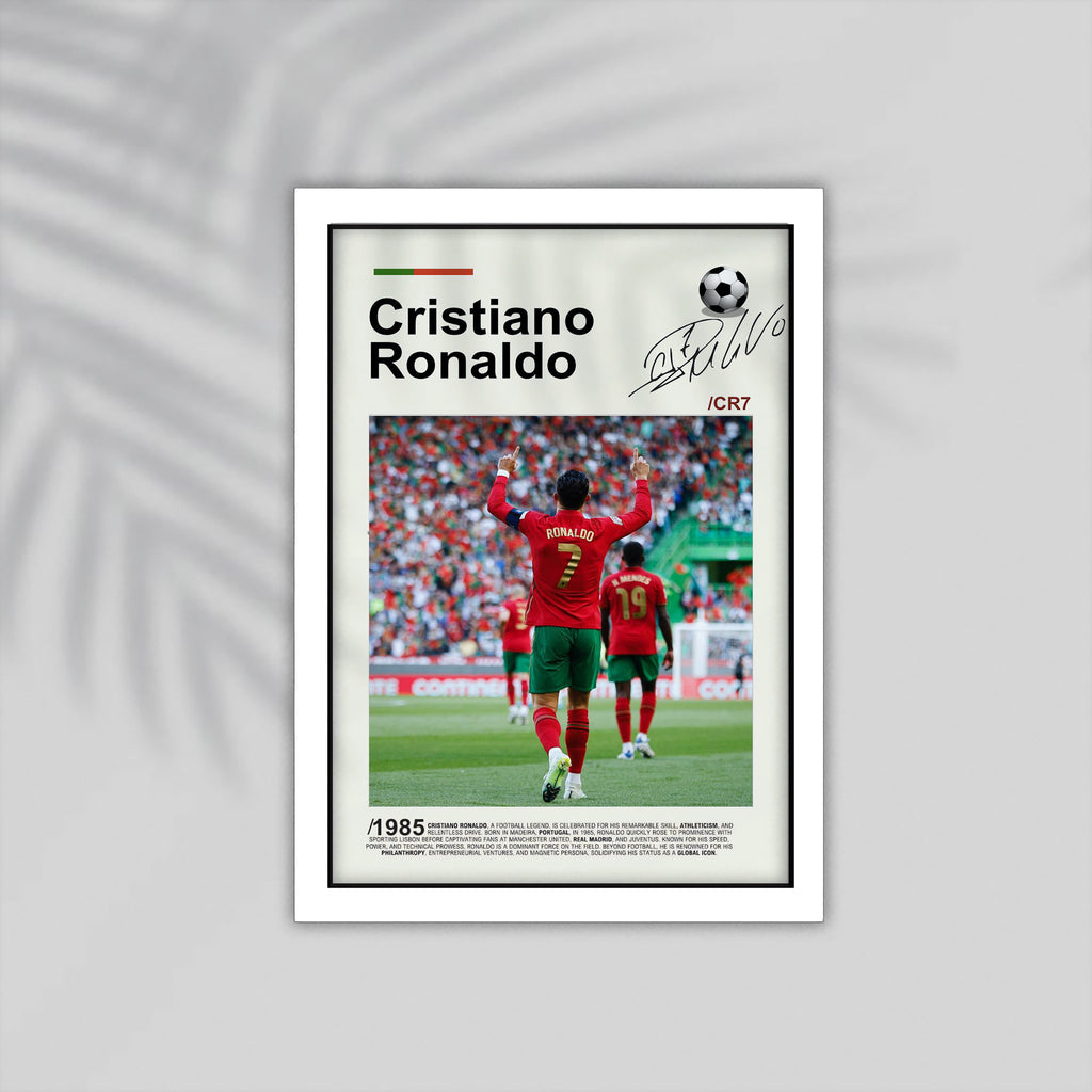 Cr7 Football Framed Poster