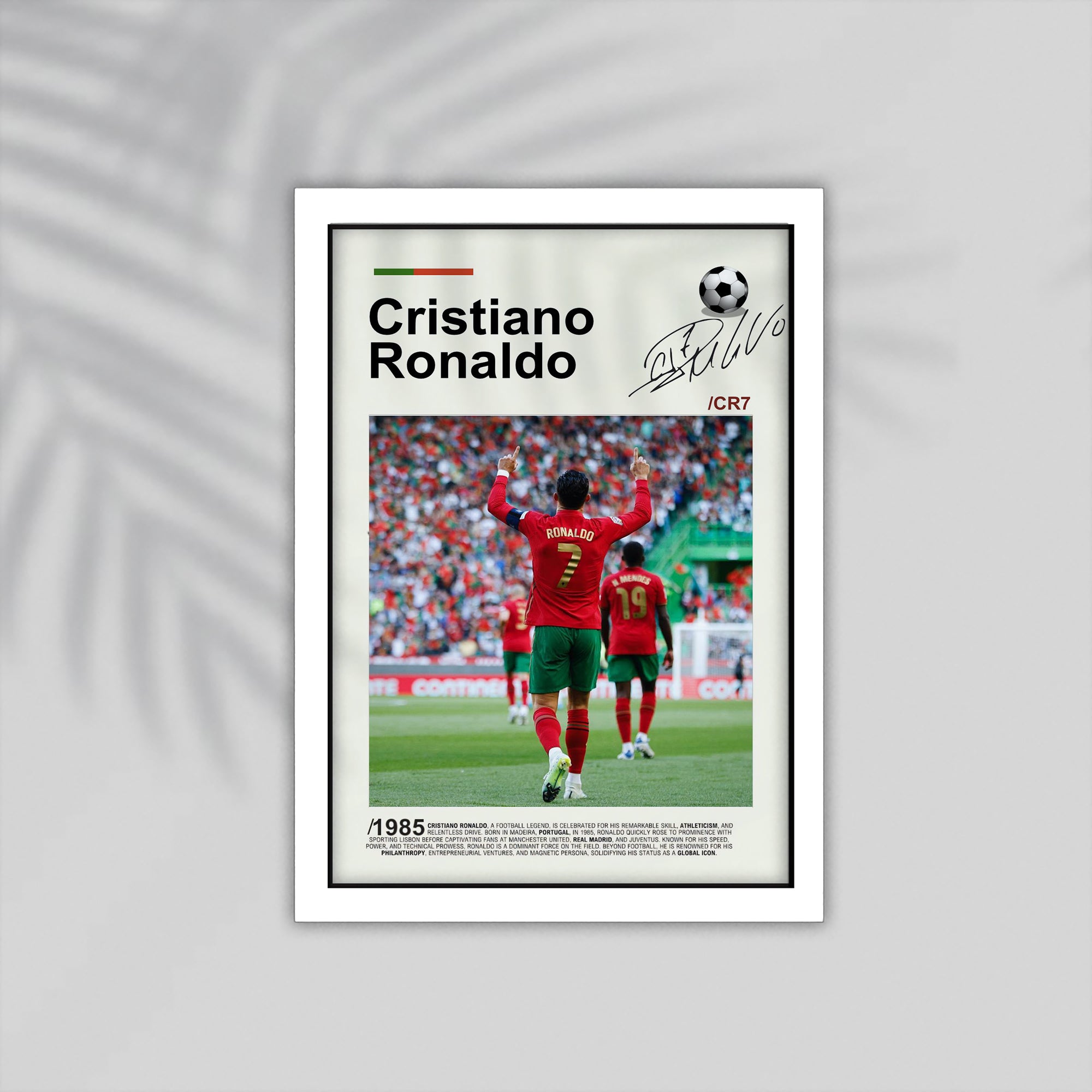 Cr7 Football Framed Poster