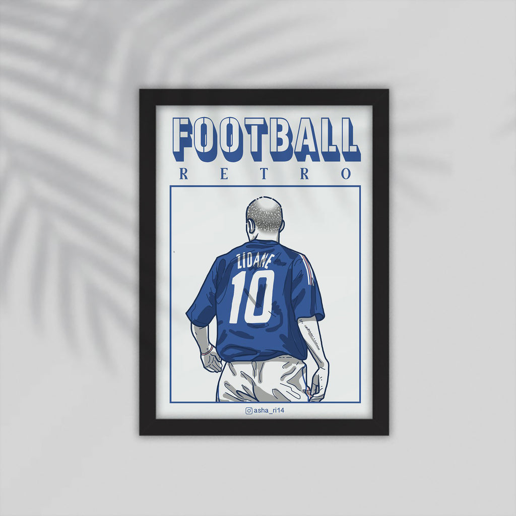 Zidane Football Framed Poster