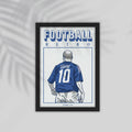 Zidane Football Framed Poster