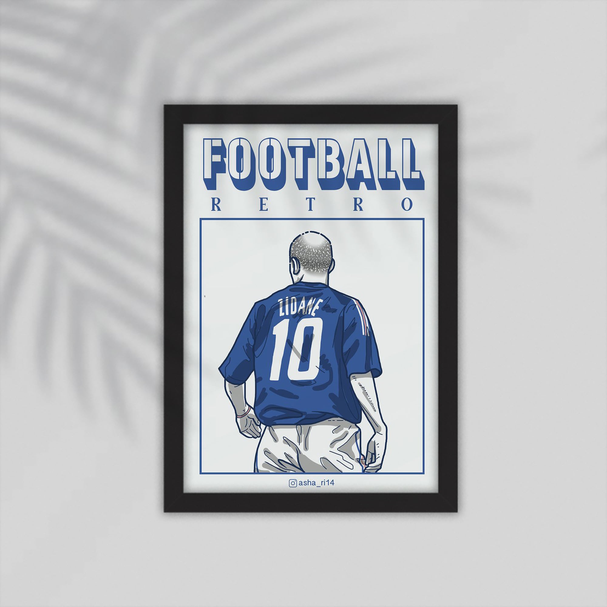 Zidane Football Framed Poster