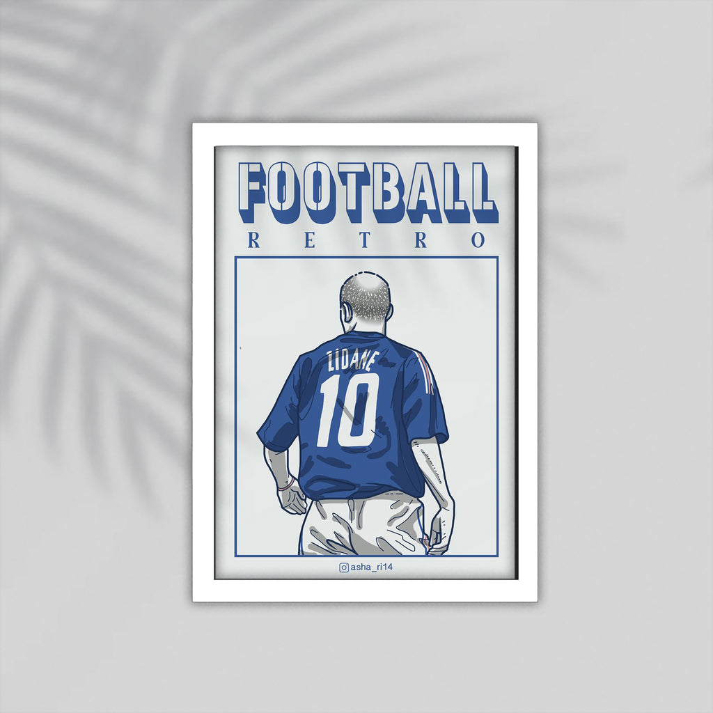 Zidane Football Framed Poster