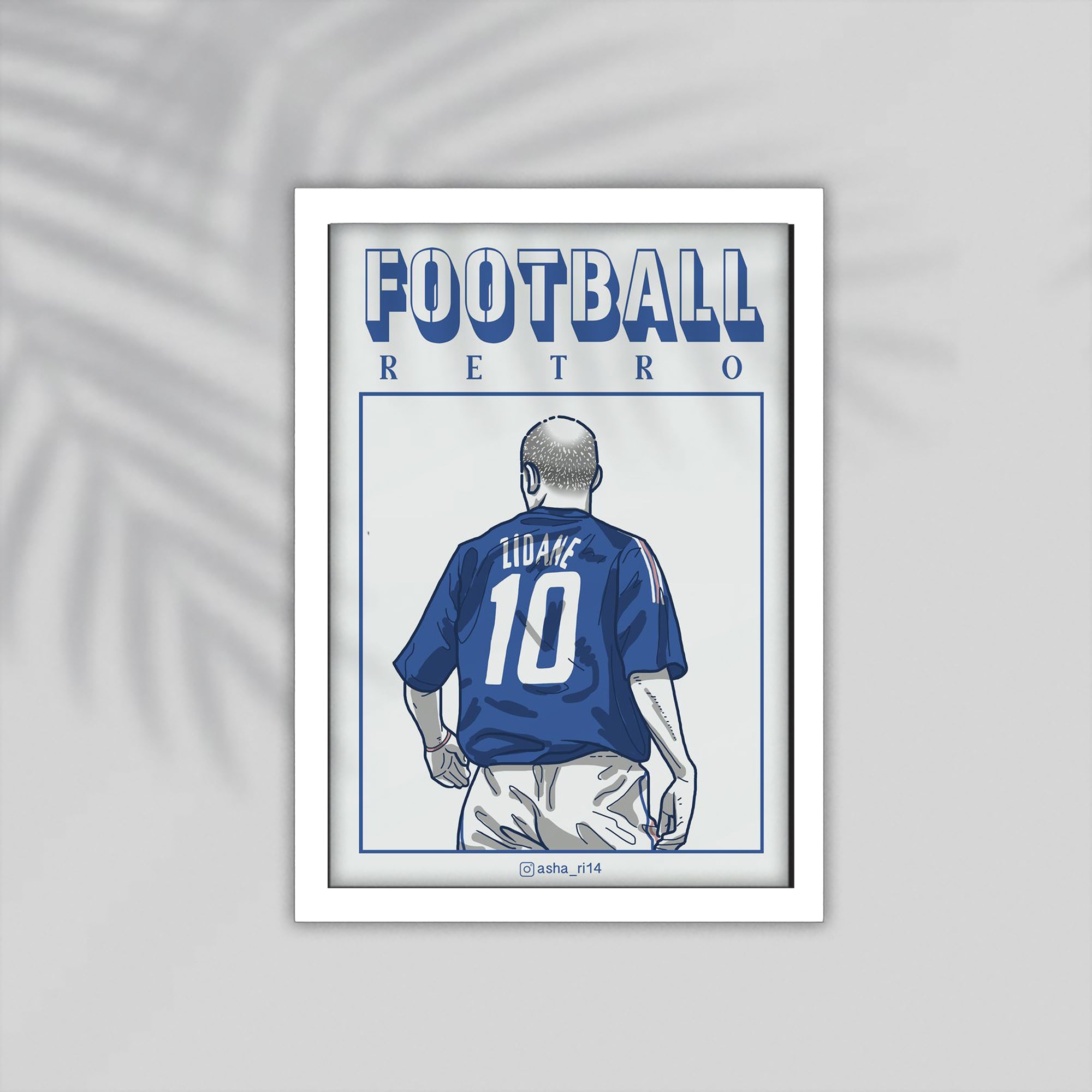 Zidane Football Framed Poster