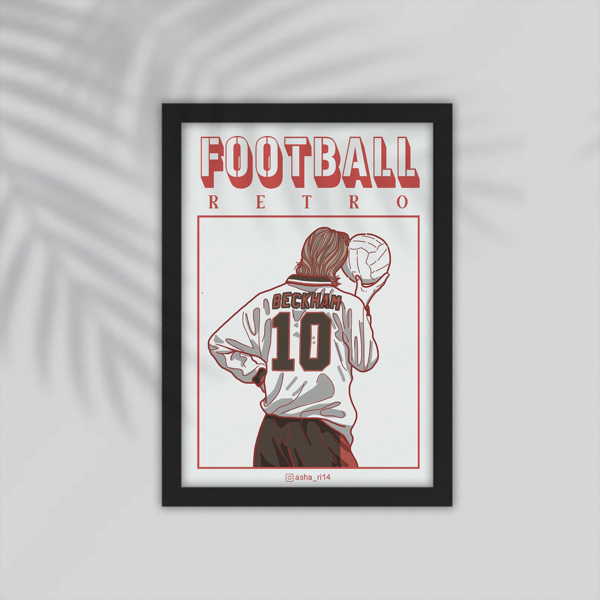 Bekham Football Framed Poster