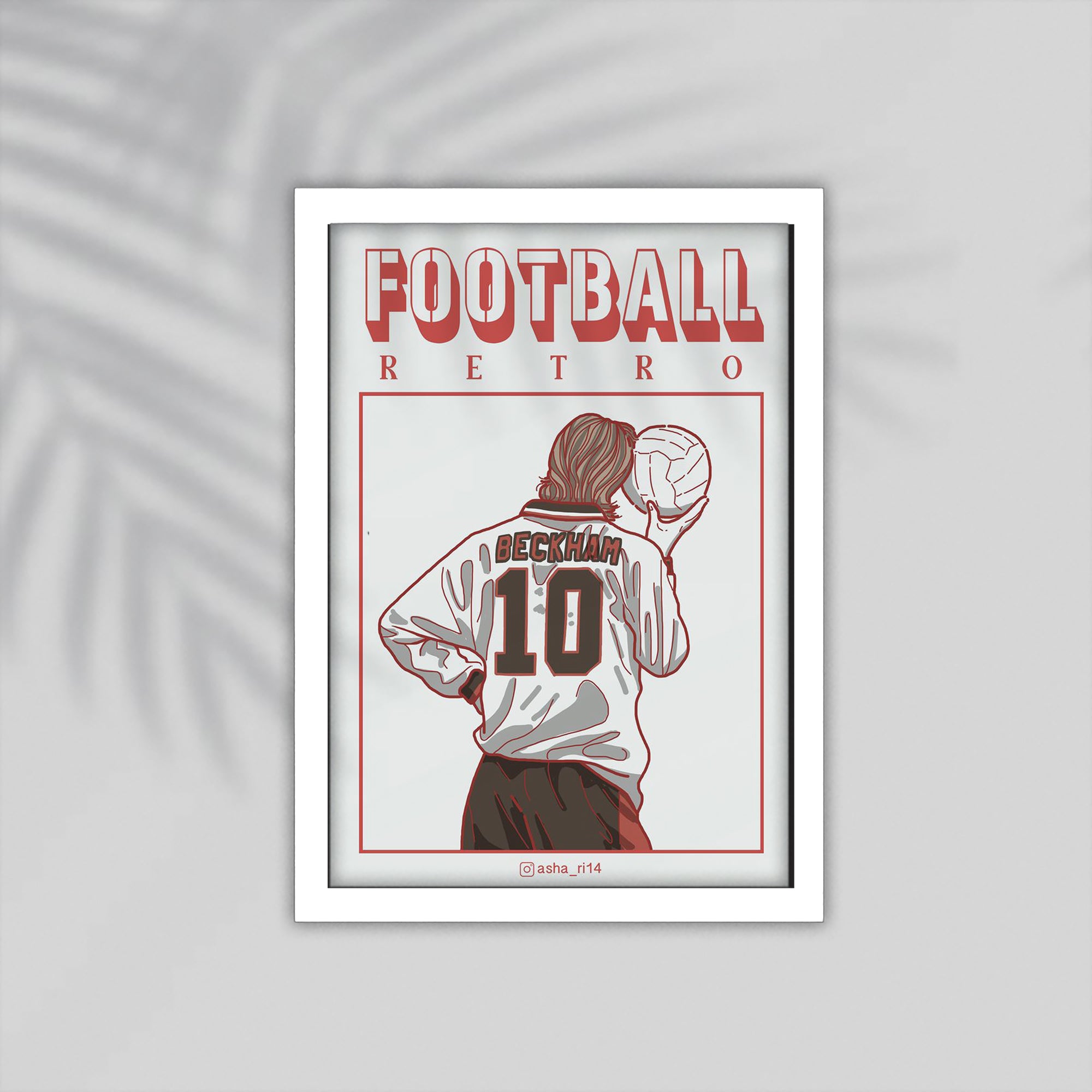 Bekham Football Framed Poster