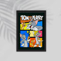 Tom Ang Jerry Cartoon Framed Poster