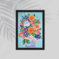 Girl Flower Framed Poster