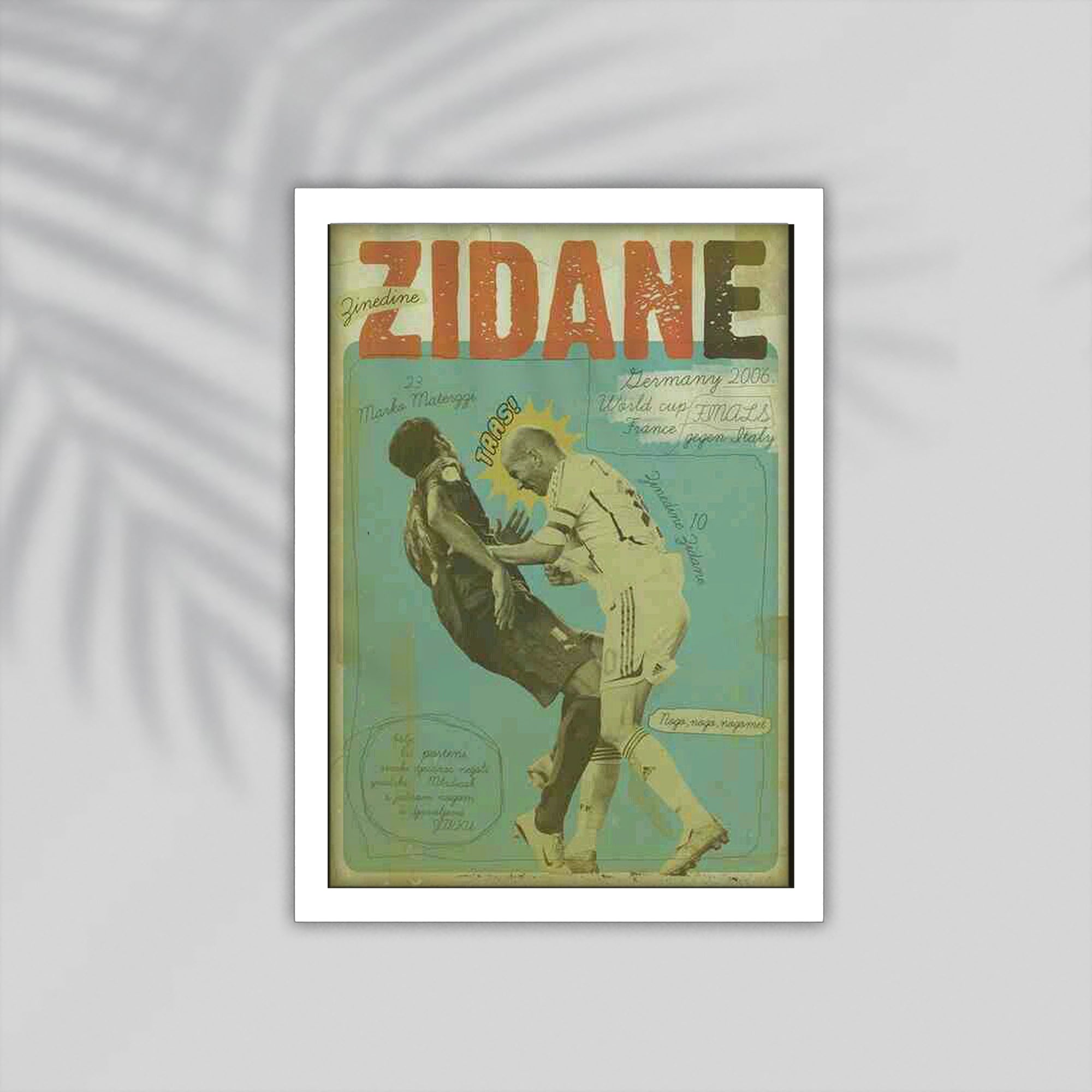 Zidane Football Framed Poster