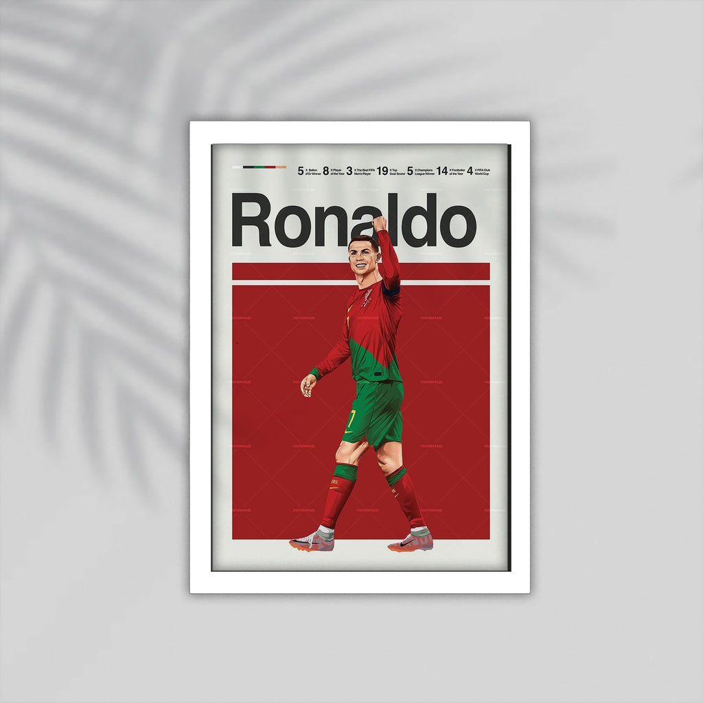 Ronaldo Football Framed Poster