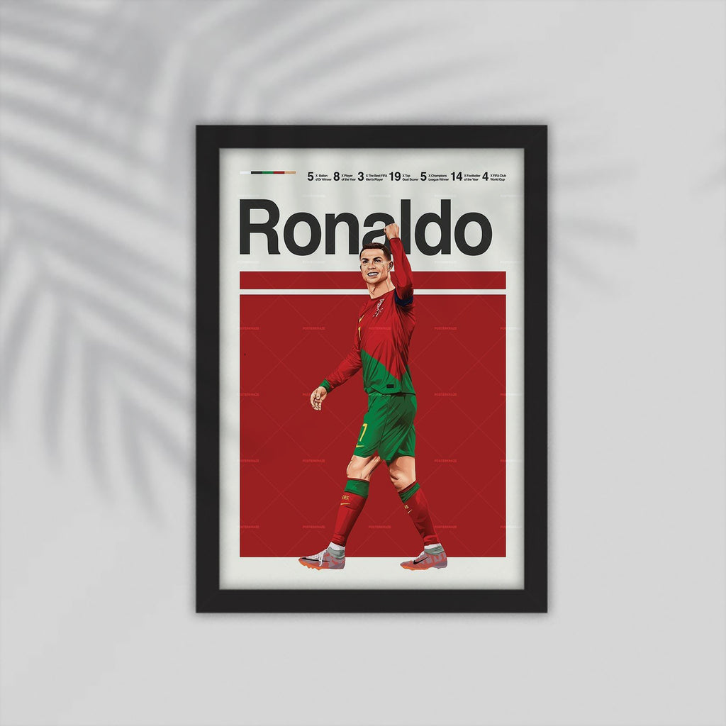Ronaldo Football Framed Poster