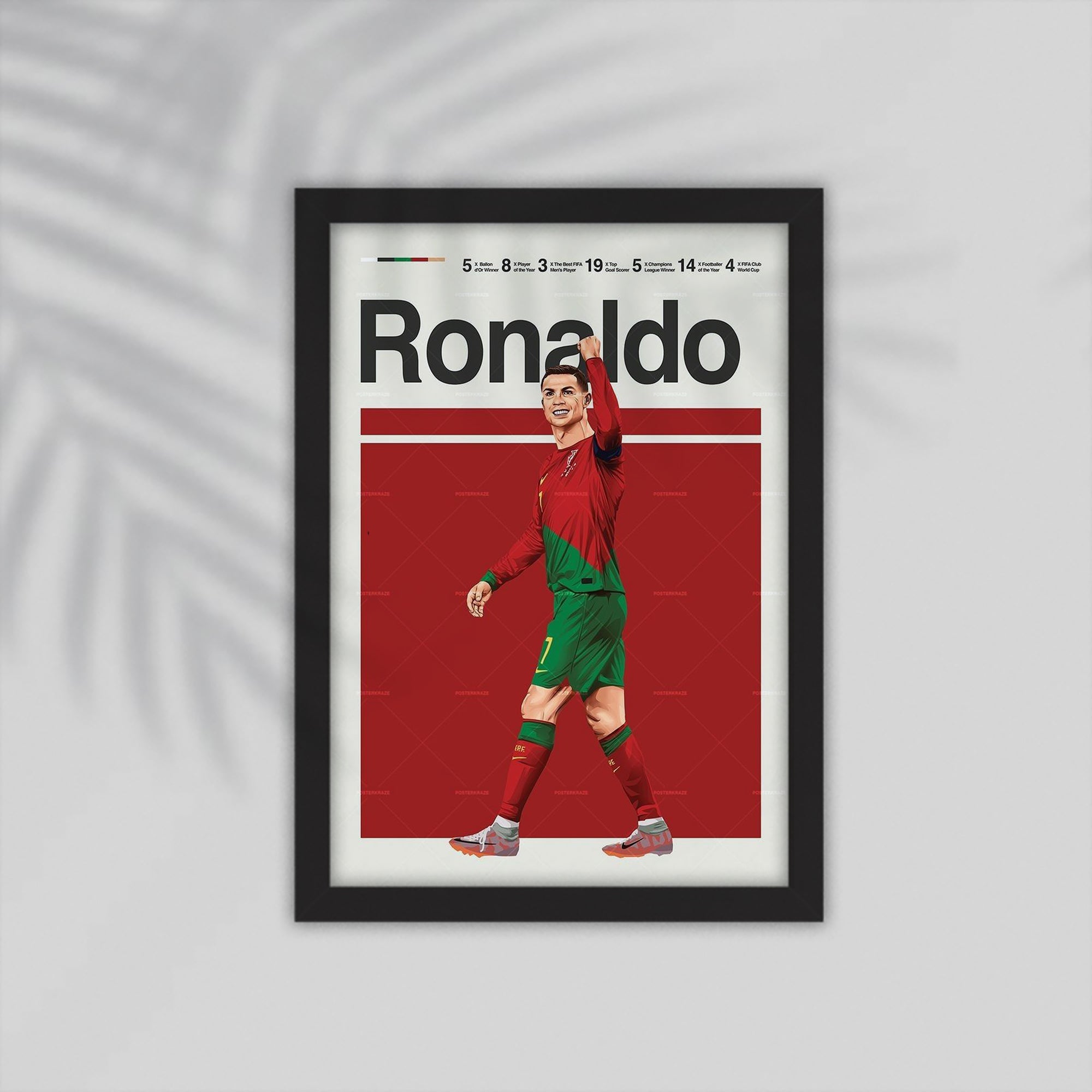 Ronaldo Football Framed Poster