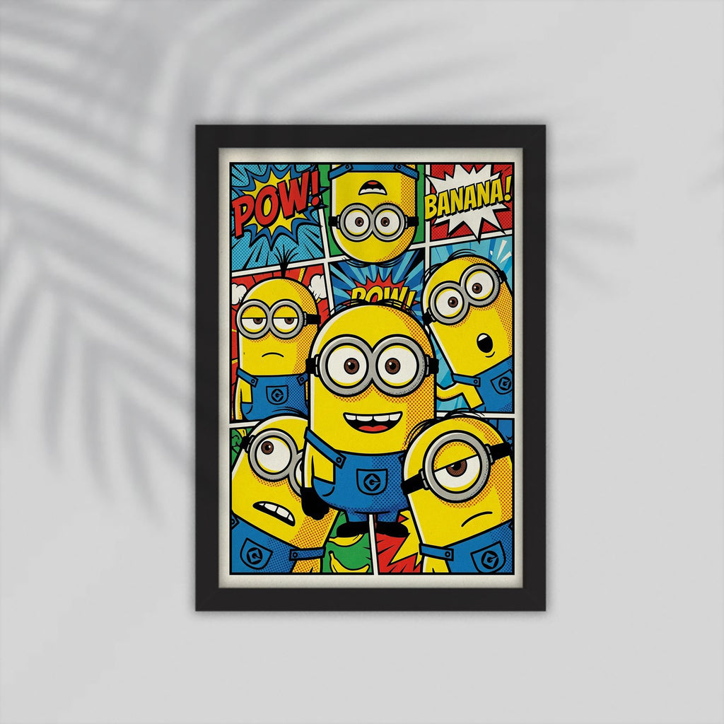 Minions Cartoon Framed Poster