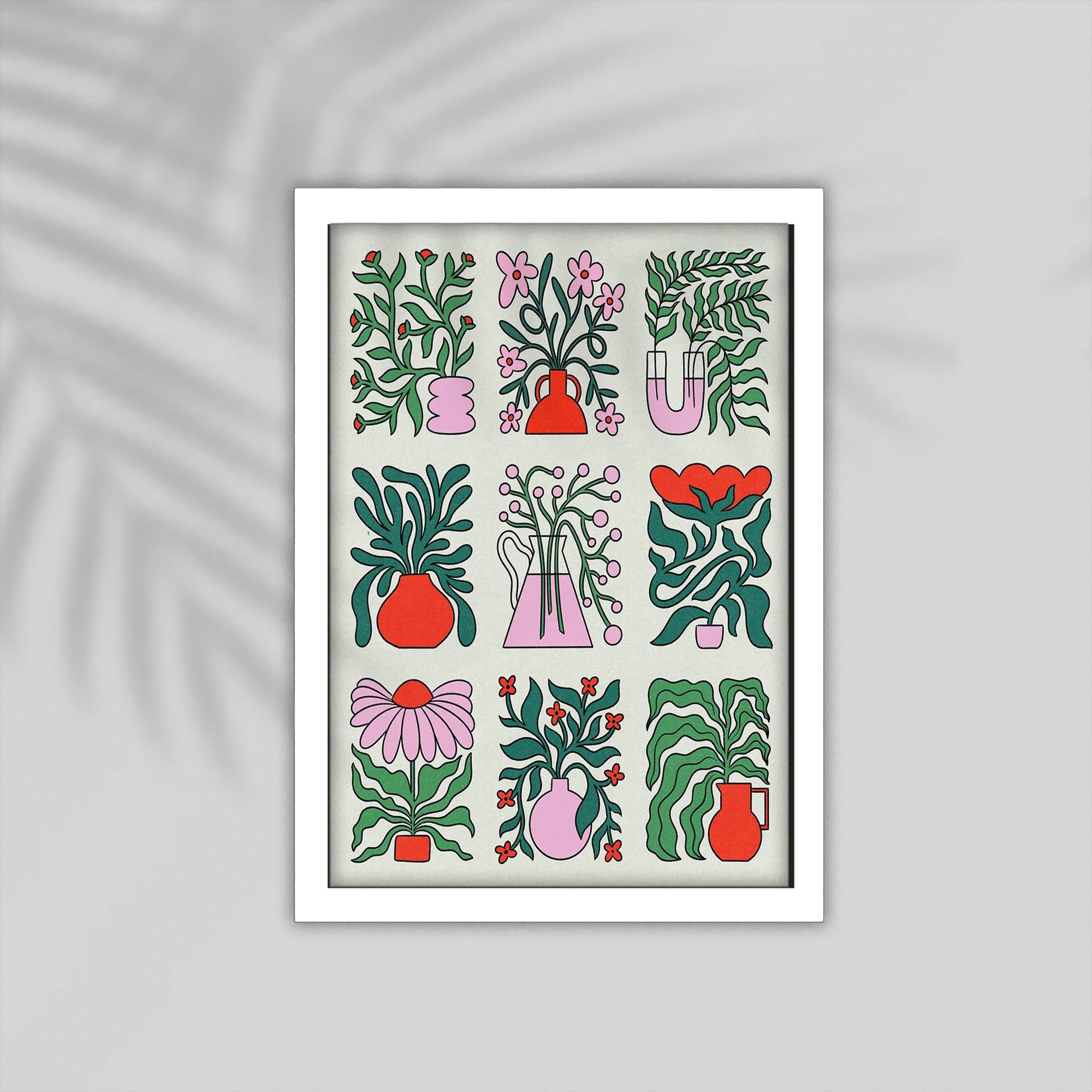 Vases Flower Framed Poster