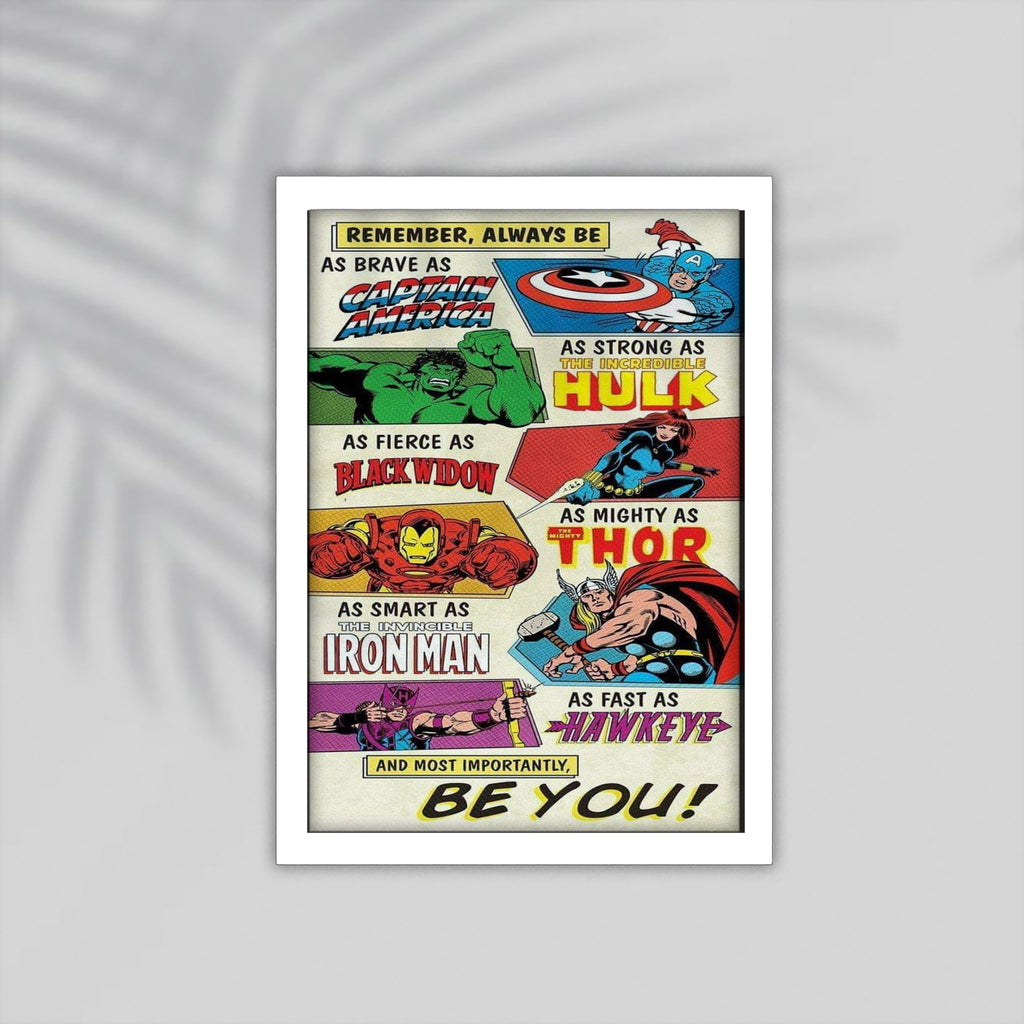 Be You Superhero Framed Poster