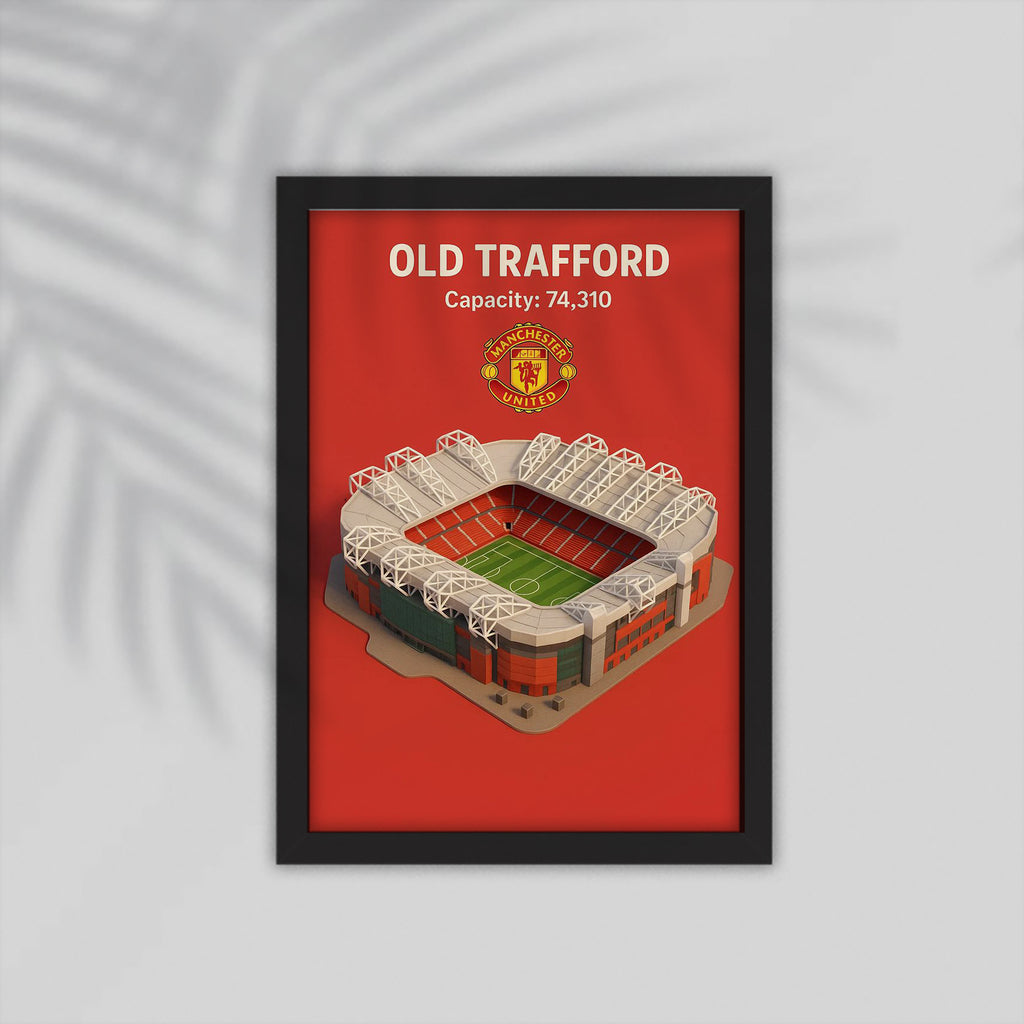 Old Traford Football Framed Poster