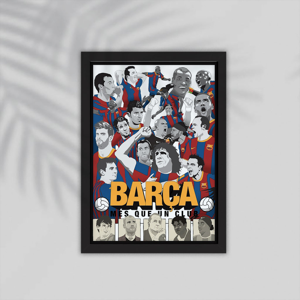 Barca Football Framed Poster