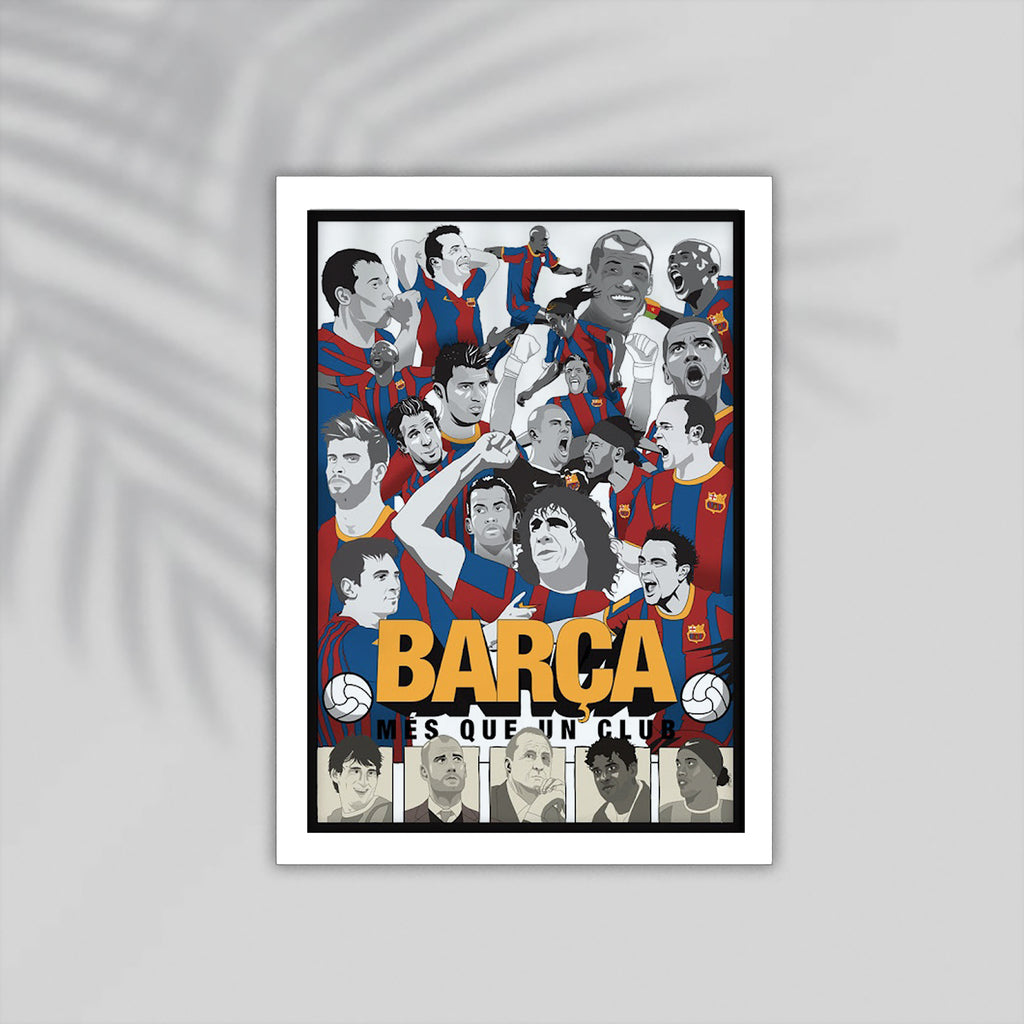 Barca Football Framed Poster