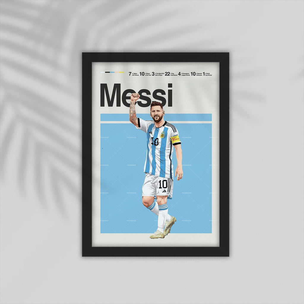 Messi Football Framed Poster