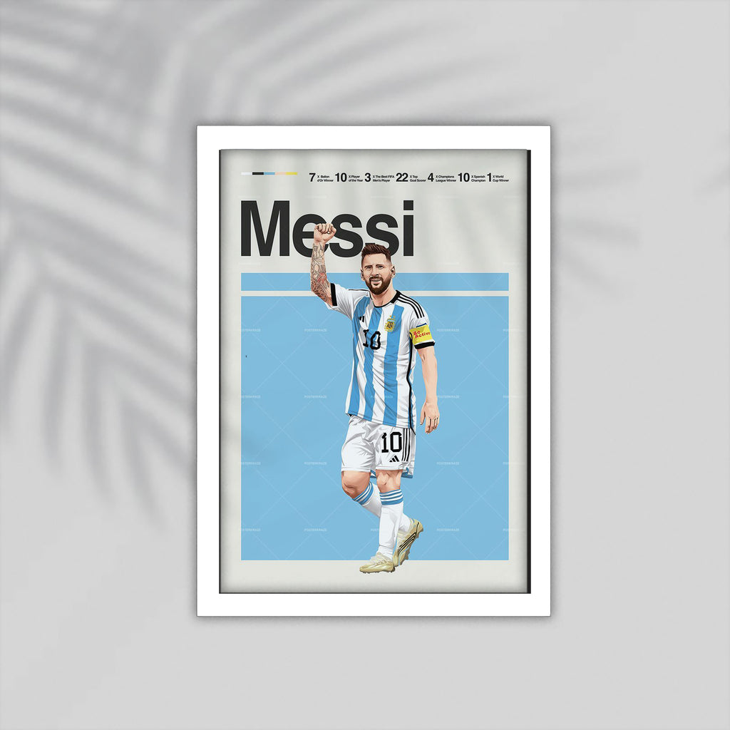 Messi Football Framed Poster