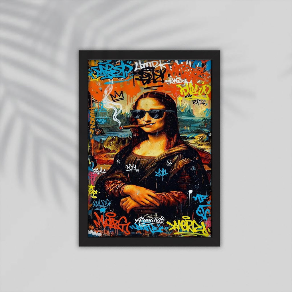 Monaliza Comic Framed Poster