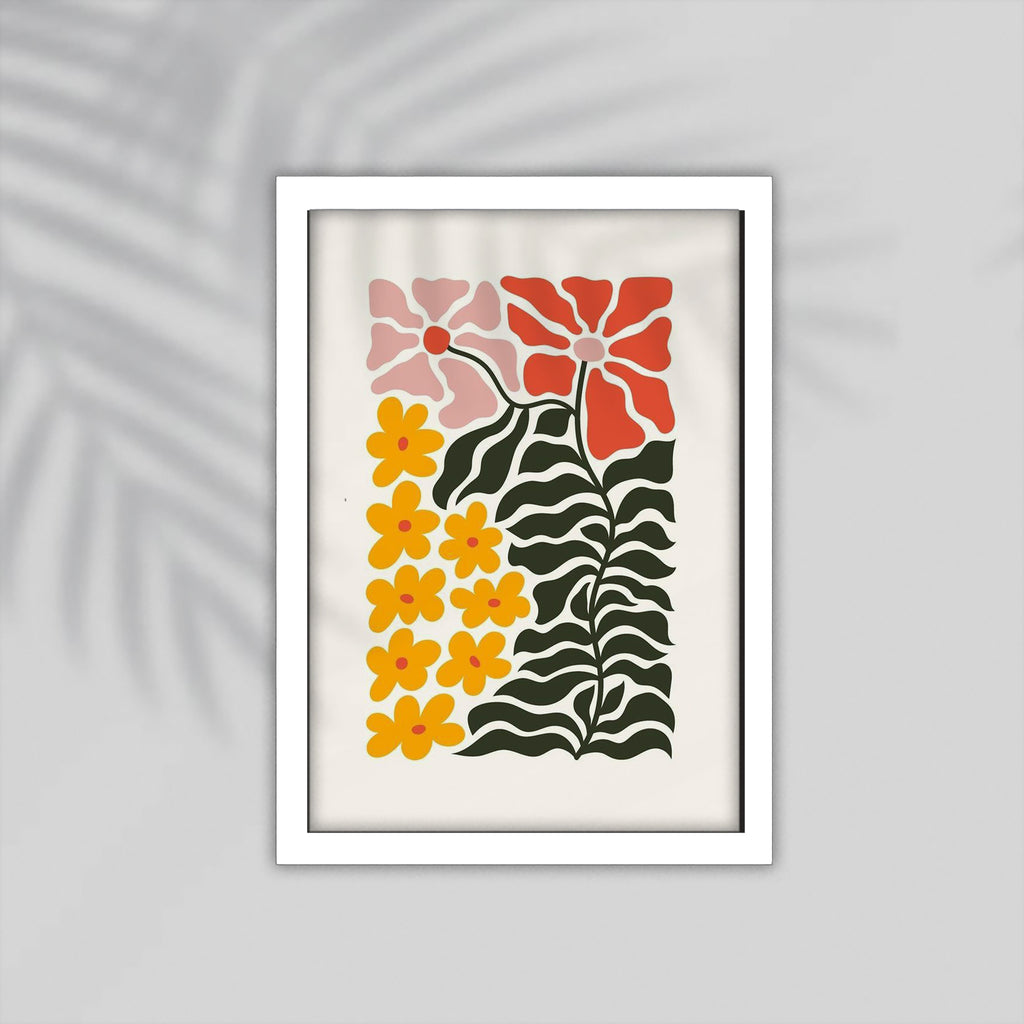 Simple Flower Framed Poster