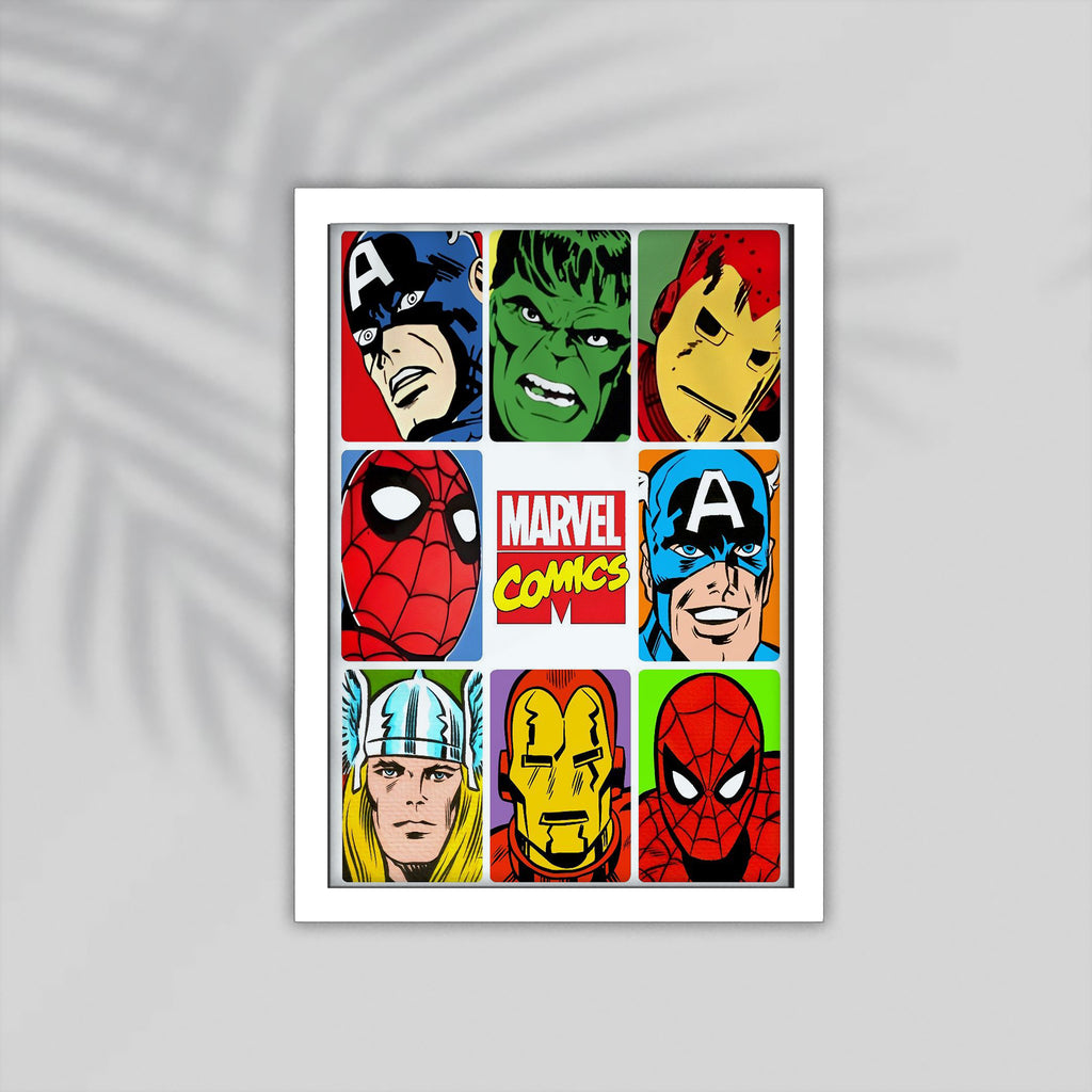 Marvel Superhero Framed Poster