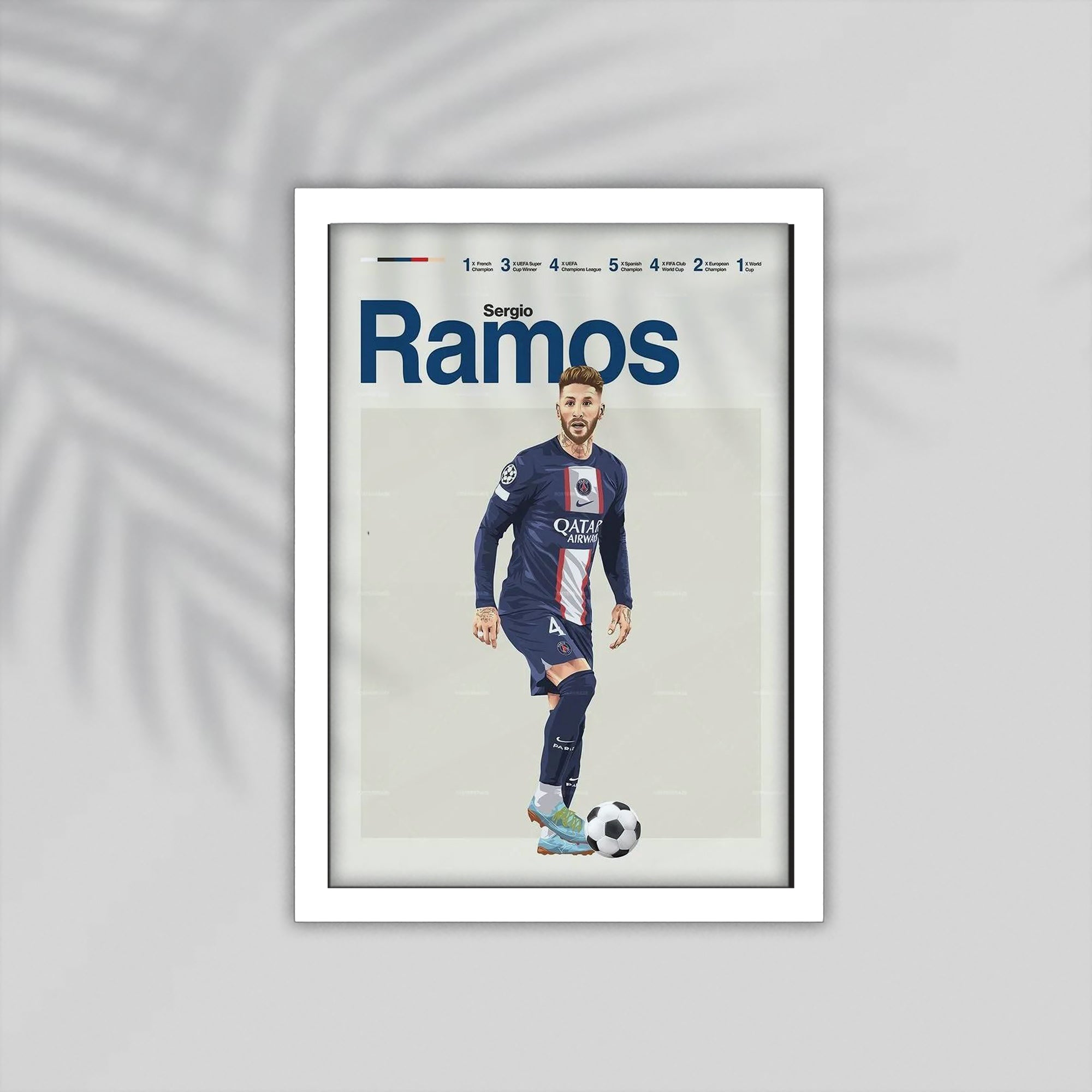 Ramos Football Framed Poster
