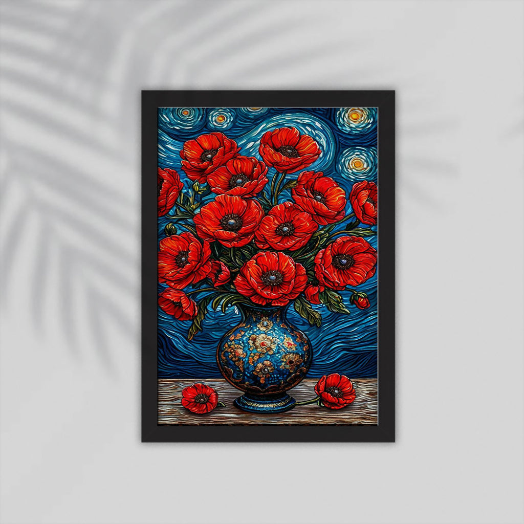 Flower Red  Art Framed Poster