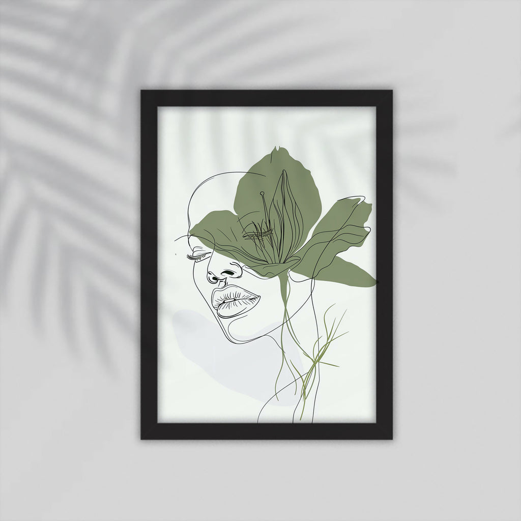 Girl Simple drawings Framed Poster