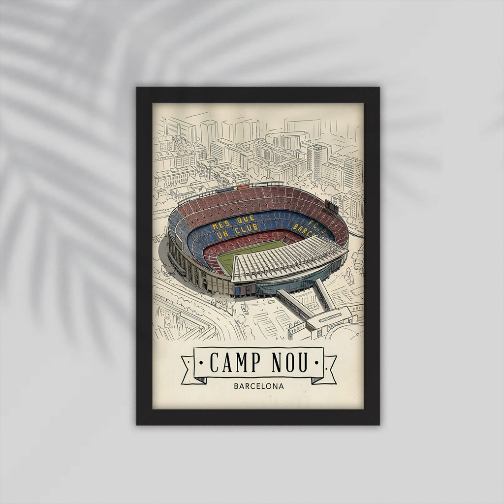 Camp Nou Football Framed Poster