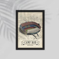 Camp Nou Football Framed Poster