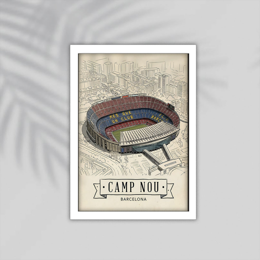 Camp Nou Football Framed Poster