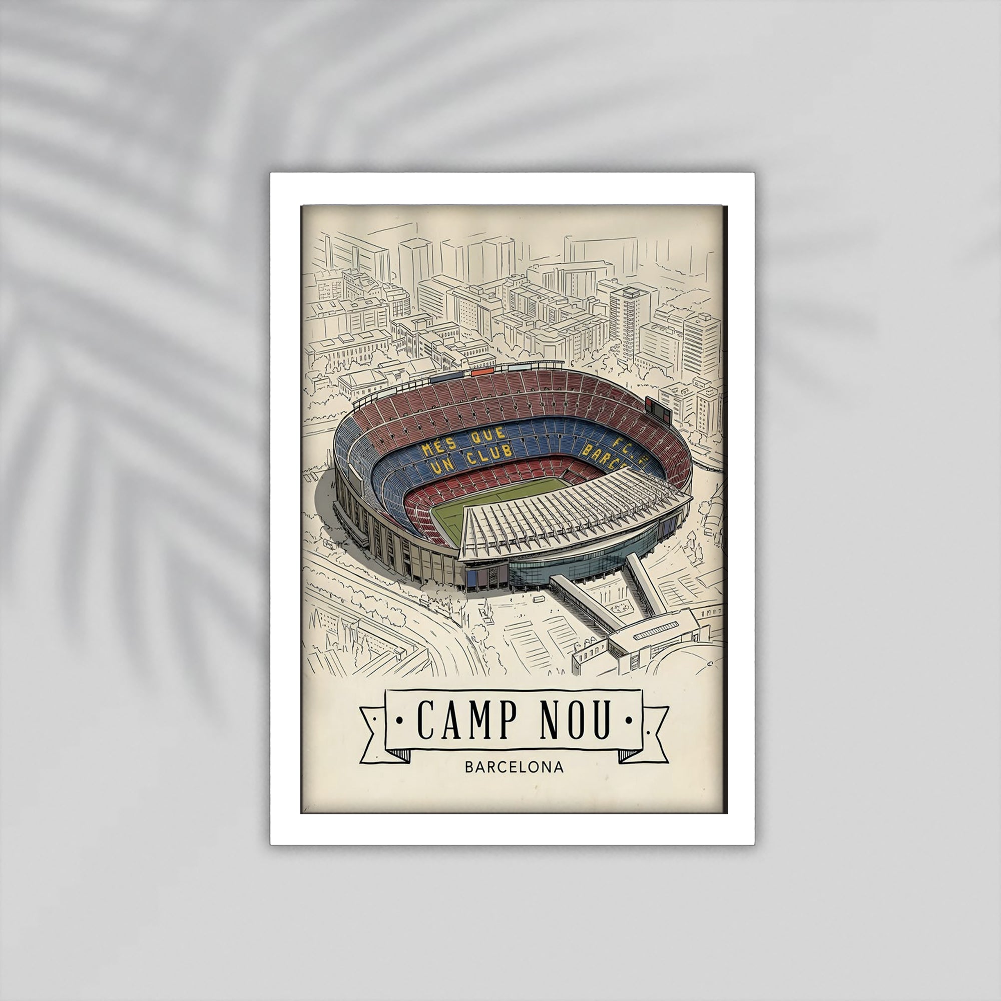 Camp Nou Football Framed Poster