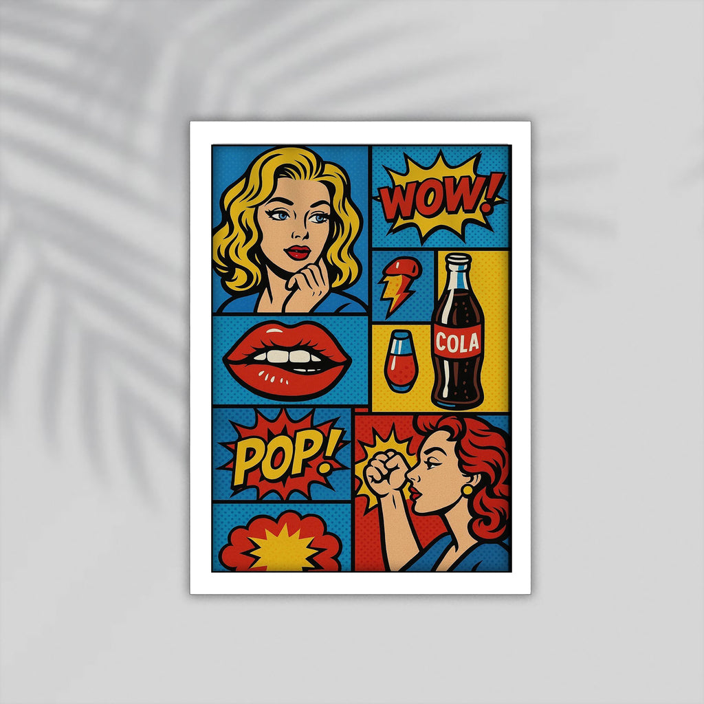 Wow Comic Framed Poster