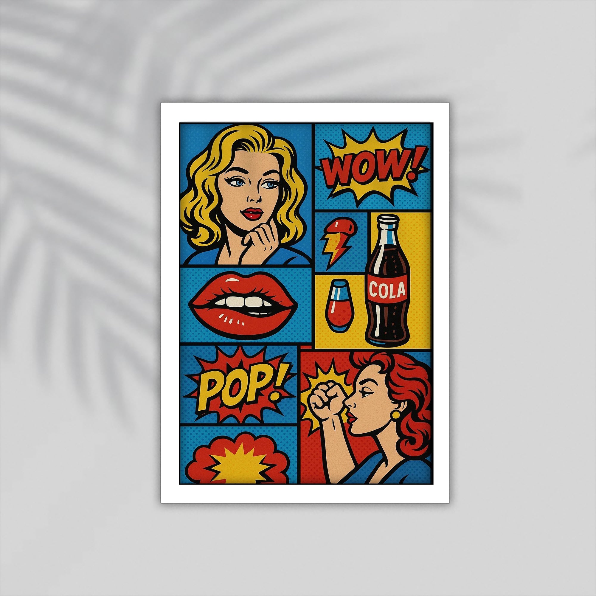 Wow Comic Framed Poster
