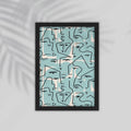 Faces Lines Simple drawings Framed Poster