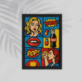 Wow Comic Framed Poster