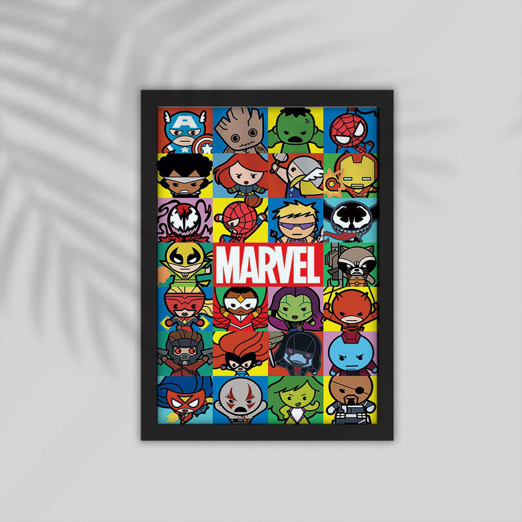 Marvel Superhero Framed Poster