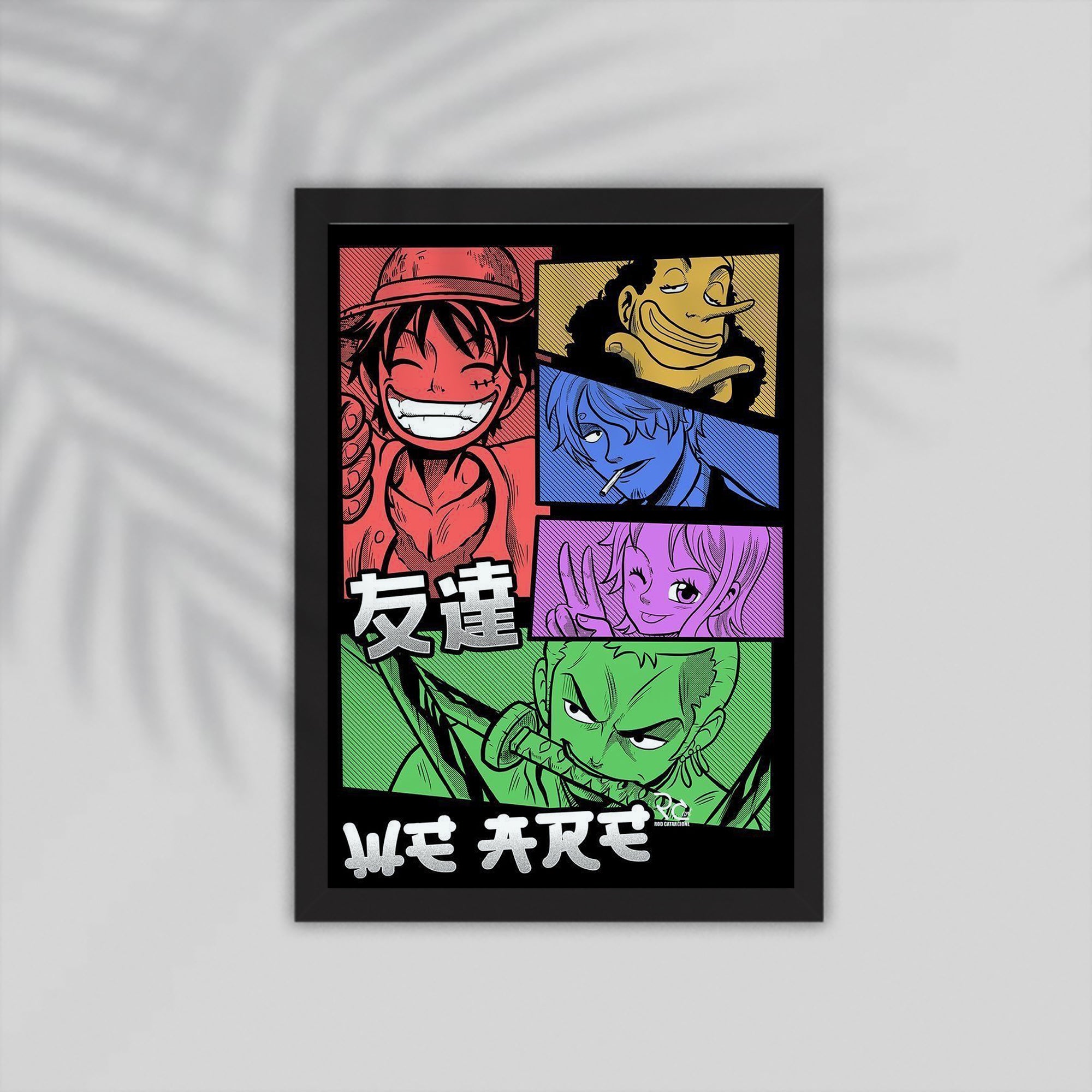 Black Anime Framed Poster