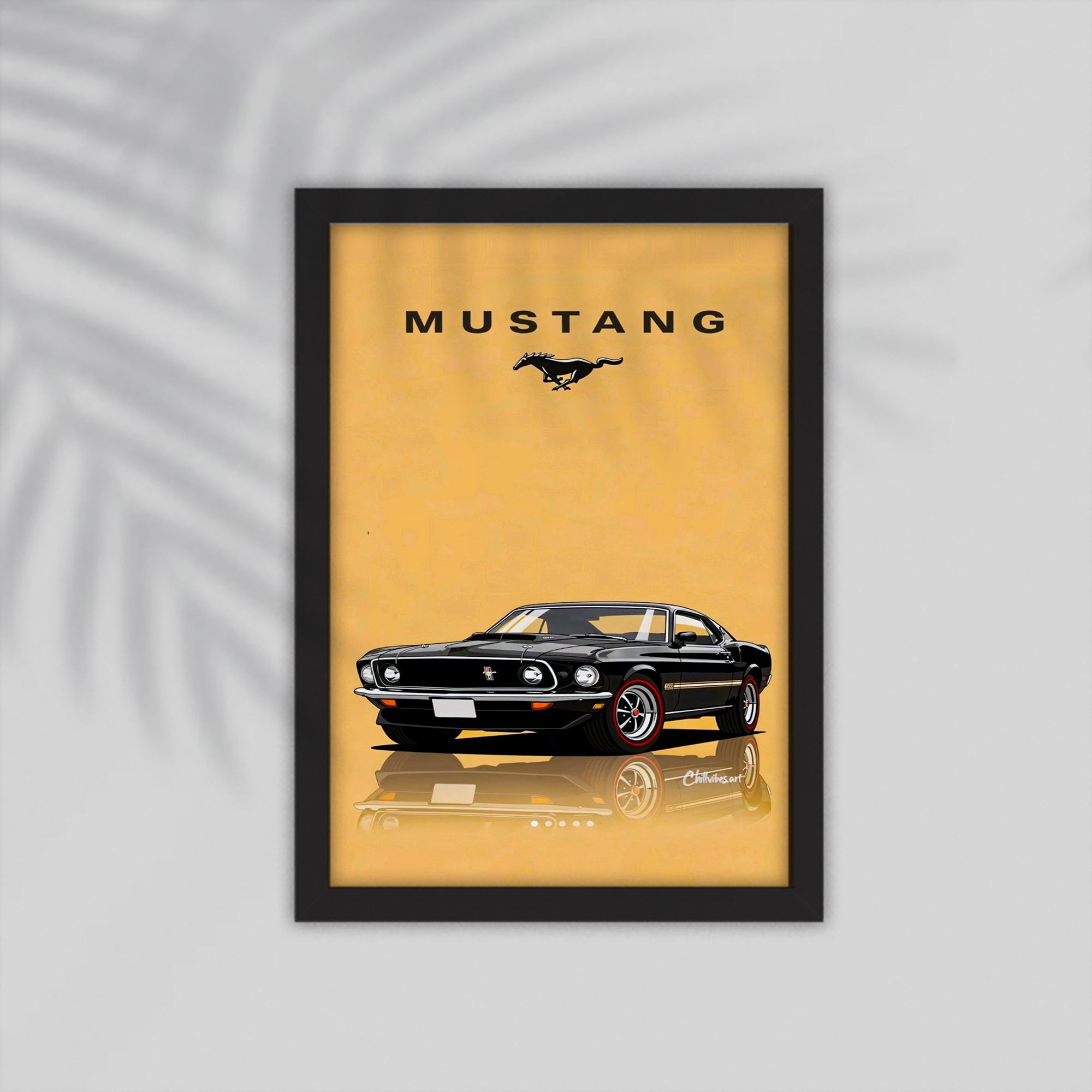 Mustang Car Framed Poster
