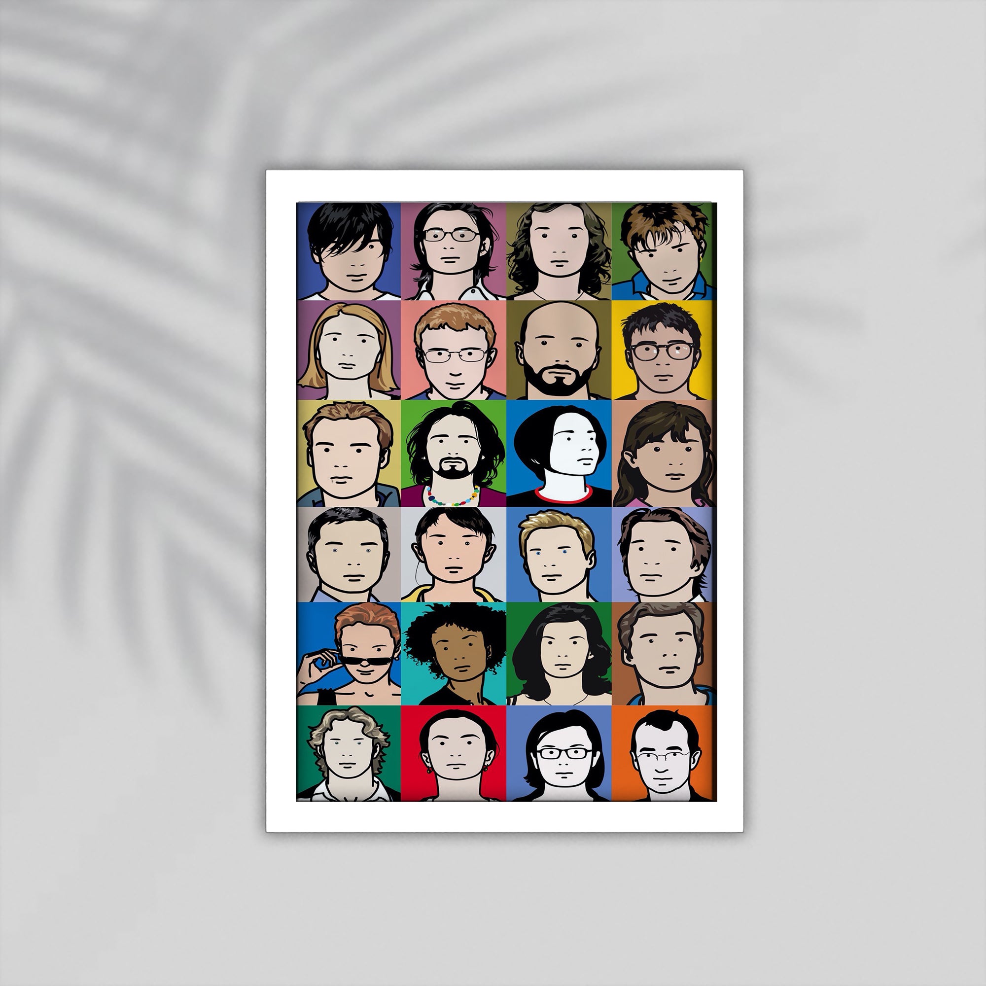 Faces Boyes Simple drawings Framed Poster