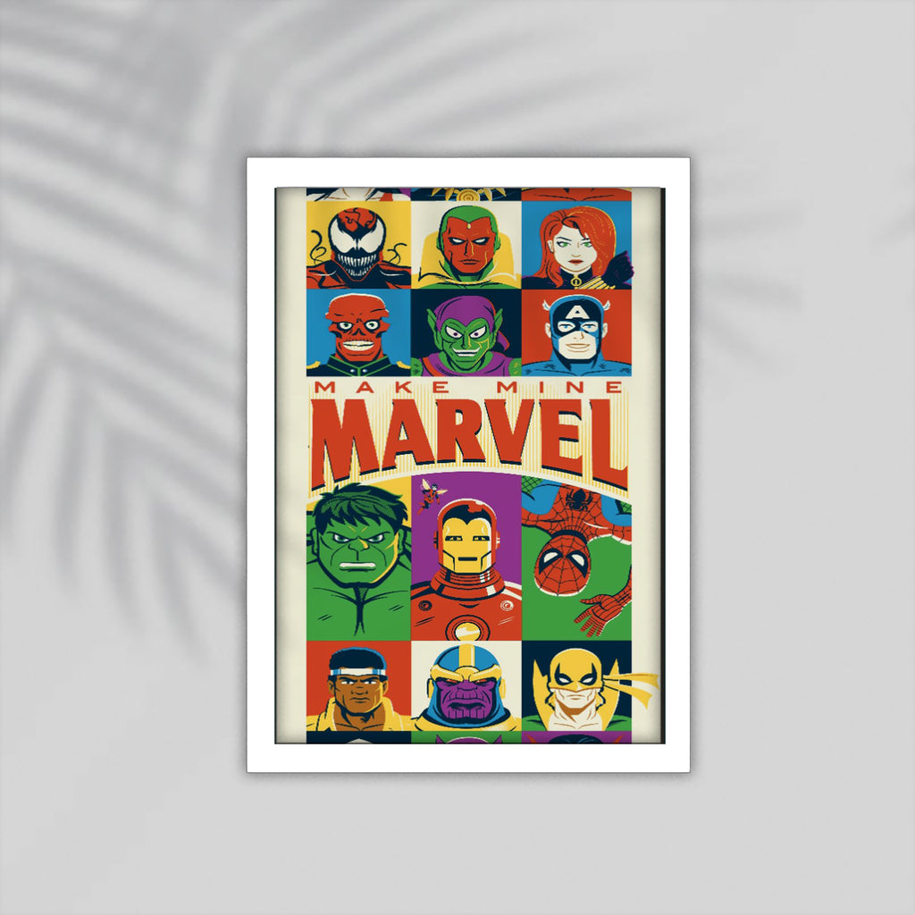 Marvel Superhero Framed Poster