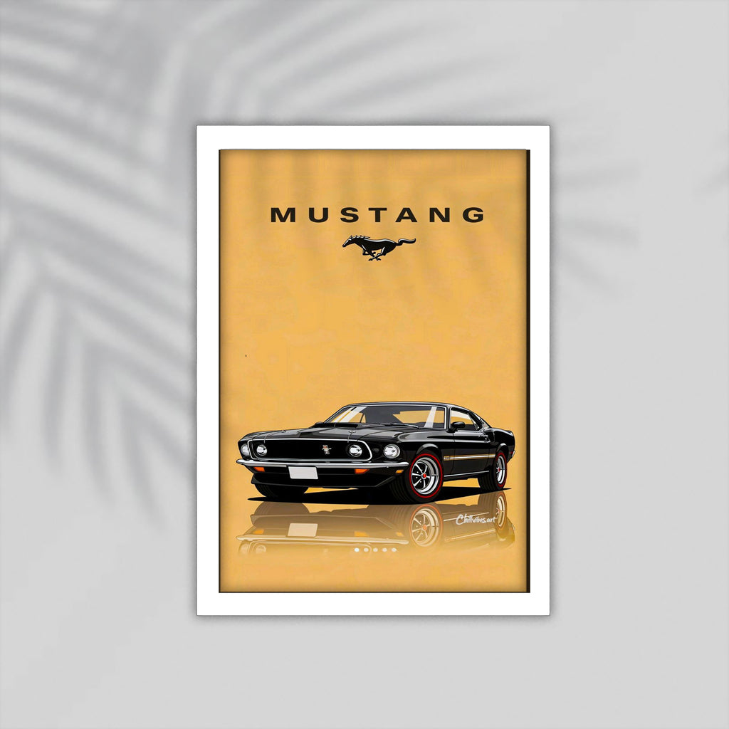 Mustang Car Framed Poster